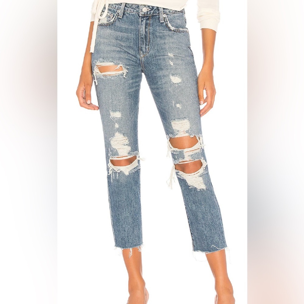 Lovers + Friends Logan high rise tapered jeans, size 28